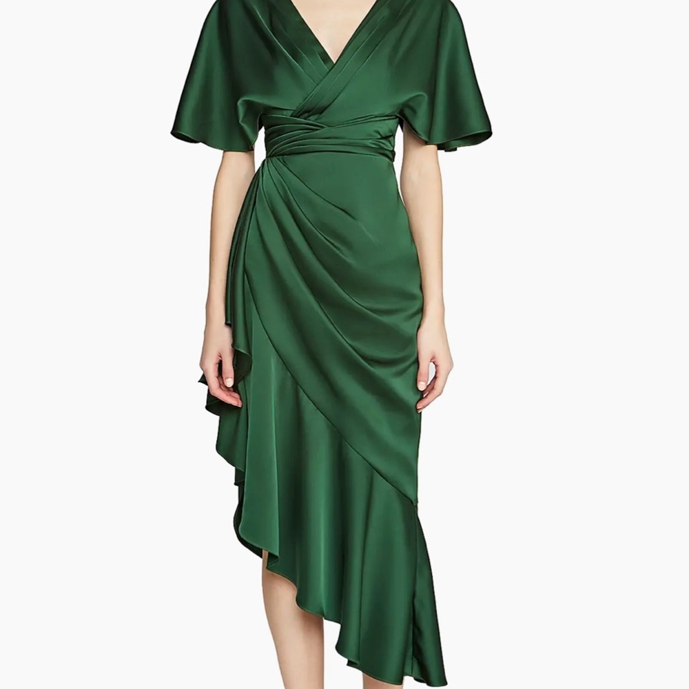 Theia Emerald Dress Gwen Midi sz 14